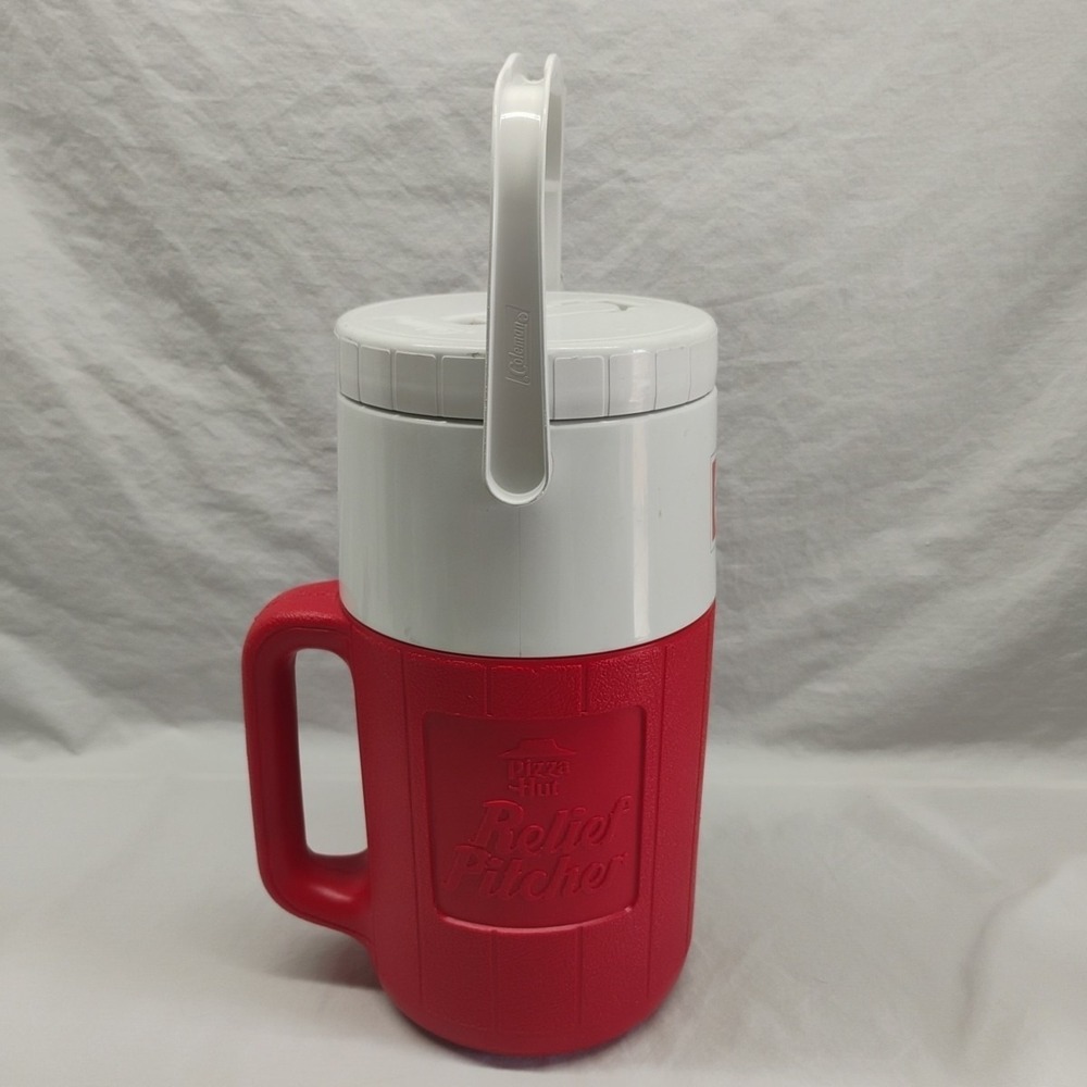 Coleman‎ Pepsi Pizza Hut Relief Pitcher 1/2 Gallon Jug Handle 1980s Advertising